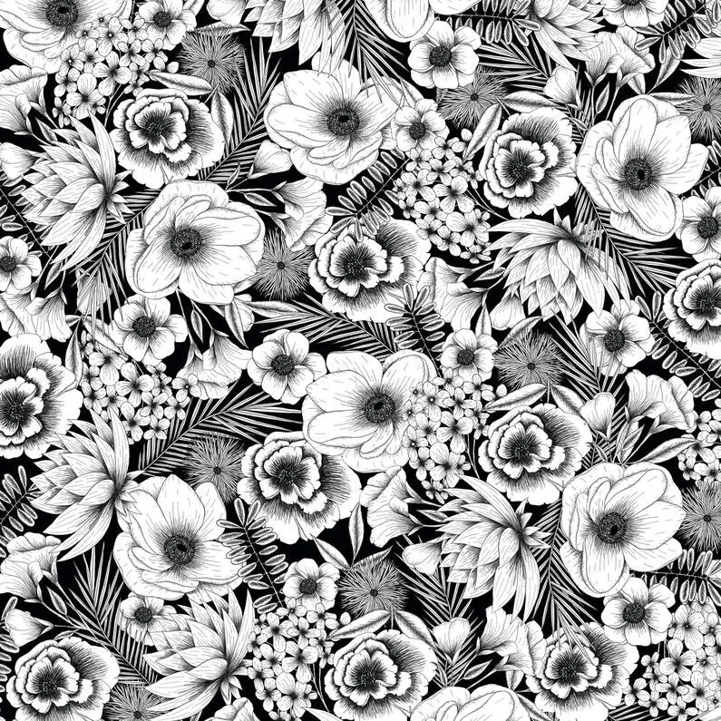 CRICUT 2006781 - 2 FEUILLES INFUSIBLE INK - BOTANIQUE NOIRE -30,5x30,5cm – Image 3