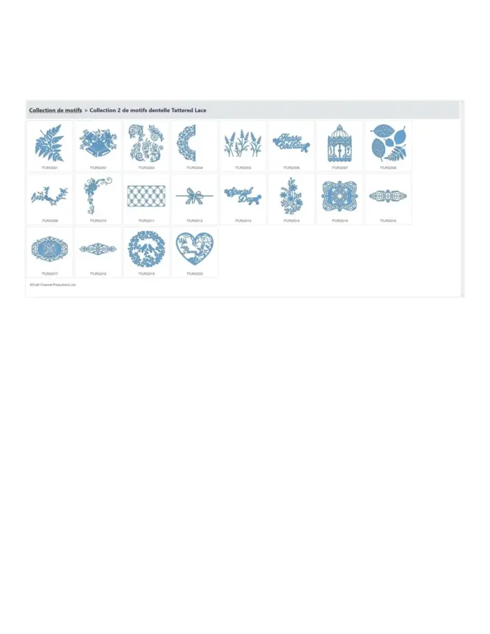 Collection 2 de motifs dentelle Tattered Lace – Image 2